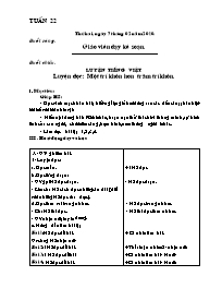 Kế hoạch giảng dạy các môn lớp 2 - Tuần 22 năm 2010