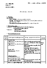 Giáo án lớp 1 môn Tiếng Việt - Bài 61: Ăm, âm