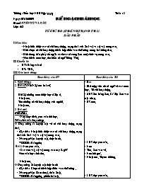 Giáo án khối lớp 2 - Trường tiểu học Nguyễn Huệ - Môn Luyện từ và câu - Từ chỉ hoạt động, trạng thái dấu phẩy