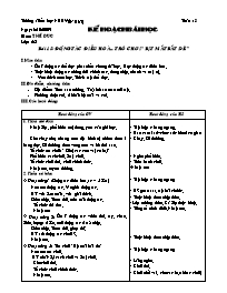 Giáo án khối lớp 2 - Trường tiểu học Nguyễn Huệ - Môn Thể dục - Bài 15: Động tác điều hoà – trò chơi “bịt mắt bắt dê"