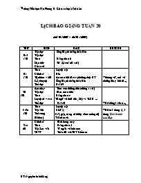 Kế hoạch bài dạy khối lớp 2 - Tuần 20 - Trường Tiểu học Tân Phong B
