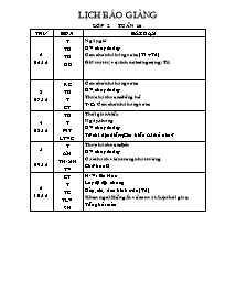 Giáo án các môn học khối lớp 2 - Tuần 16 (chi tiết, chuẩn)