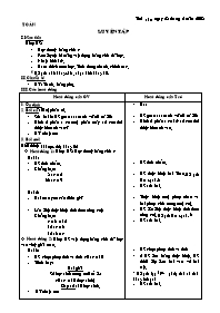 Giáo án lớp 2 môn học Toán - Luyện tập (bảng chia 4)