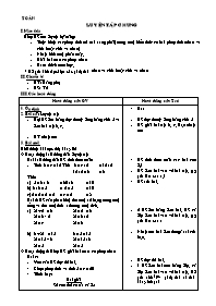 Giáo án lớp 2 môn học Toán - Luyện tập chung (Thực hiện các phép tính (từ trái sang phải))