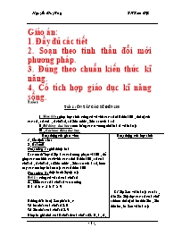 Giáo án môn Toán 2 - Nguyễn Duy Hưng