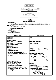 Giáo án Tổng hợp lớp 2 - Tuần thứ 13 (chi tiết)