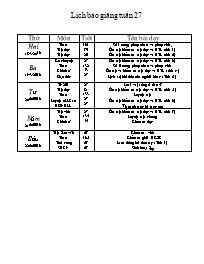 Giáo án Tổng hợp môn lớp 2 - Tuần 27 năm 2013 (chuẩn)