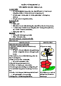 Giáo án môn Mĩ thuật 4 - Vẽ đơn giản hoa lá